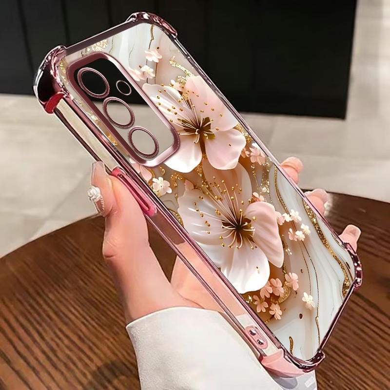 Electroplated Flower Clear Pho - Phone Cases Samsung S25 Fe ulasan dan harga