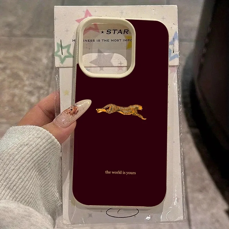 Fashion Leopard Wine Red Soft  - Phone Cases Leopard Print ulasan dan harga