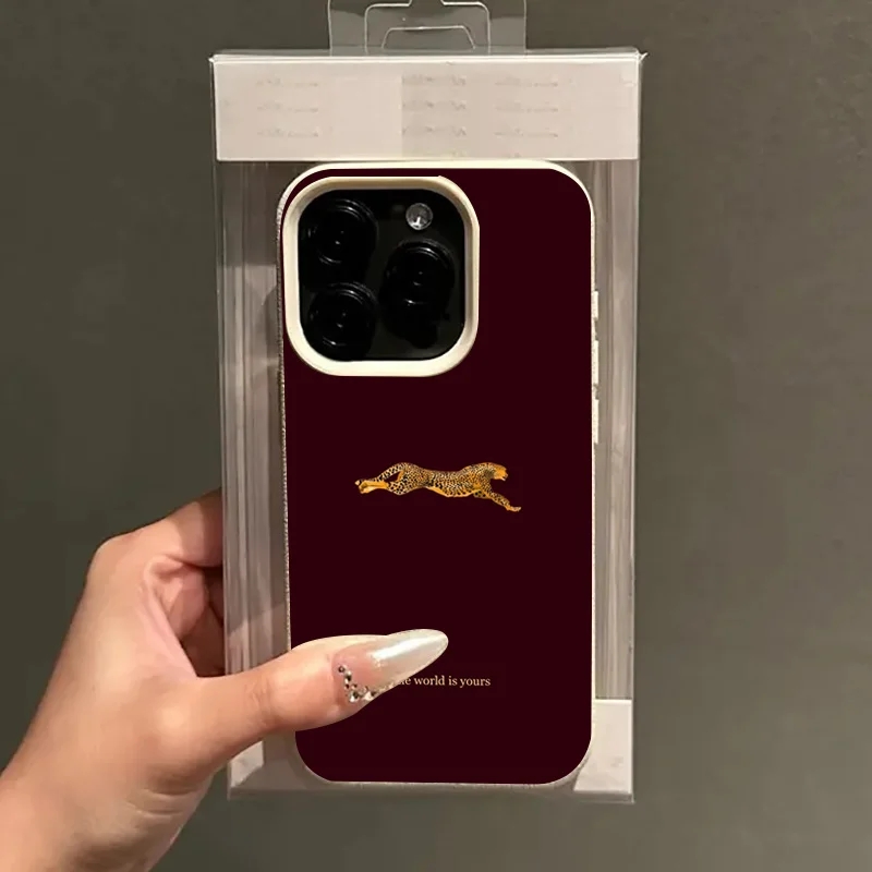 Fashion Leopard Wine Red Soft  - Phone Cases Leopard Print ulasan dan harga