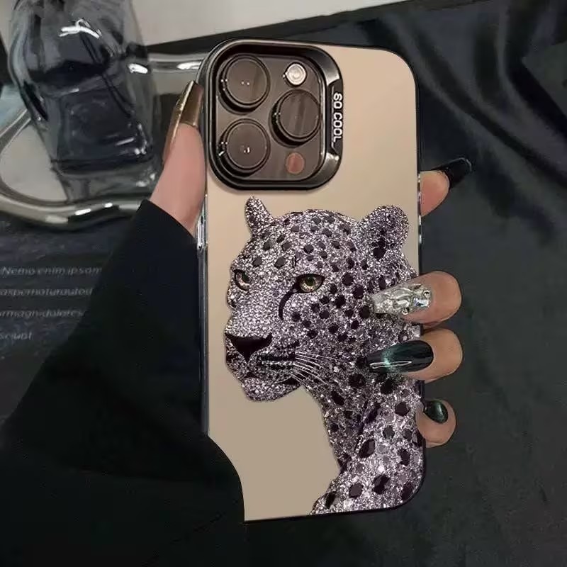 IMD Holographic Silver Phone C - Phone Cases Leopard Print ulasan dan harga