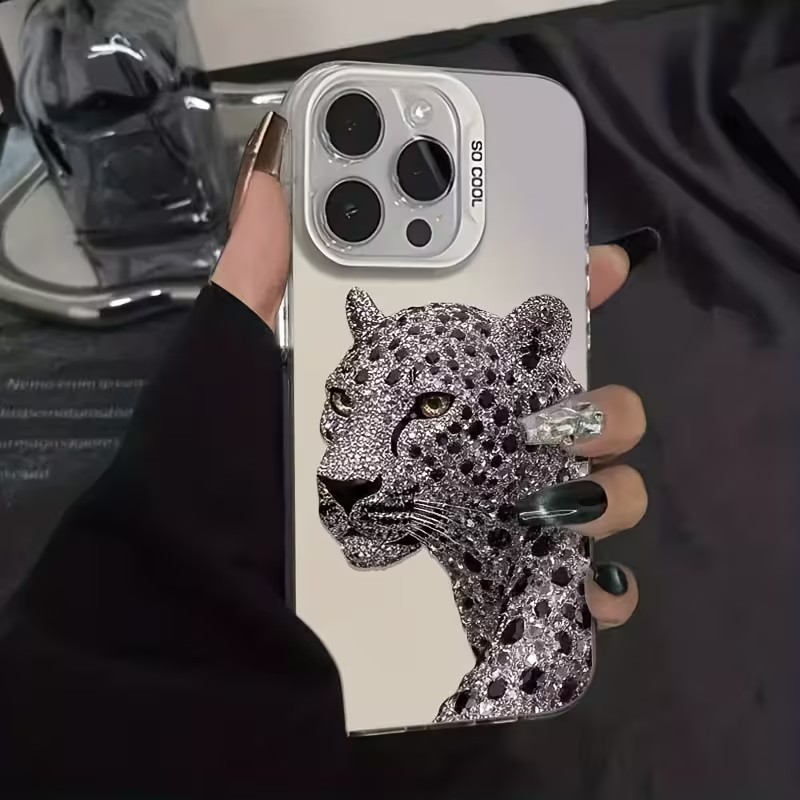 IMD Holographic Silver Phone C - Phone Cases Leopard Print ulasan dan harga