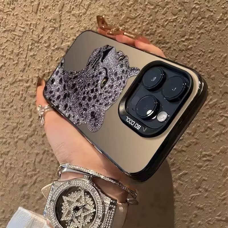 IMD Holographic Silver Phone C - Phone Cases Leopard Print ulasan dan harga
