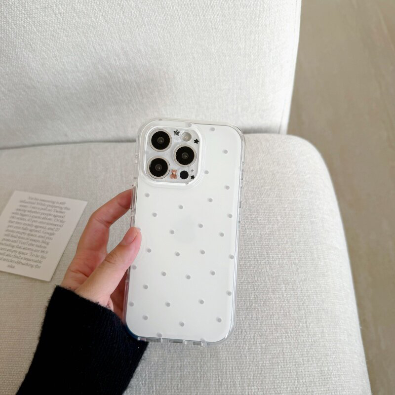 Korean White & Purple Polka Do - Phone Cases Purple ulasan dan harga
