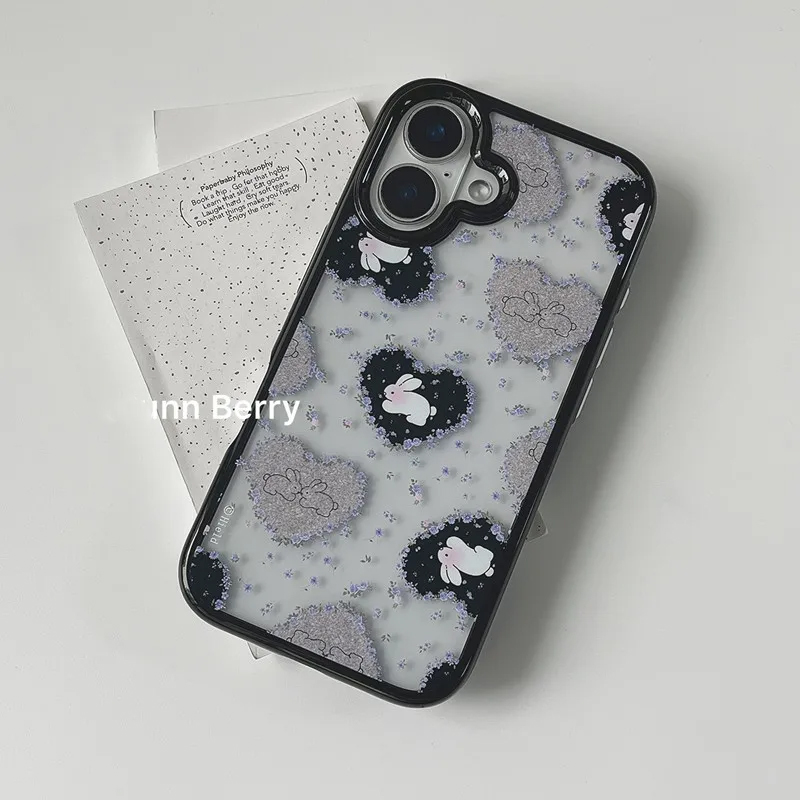 Ins Korean Retro Girl Love Rab - Phone Cases Purple ulasan dan harga