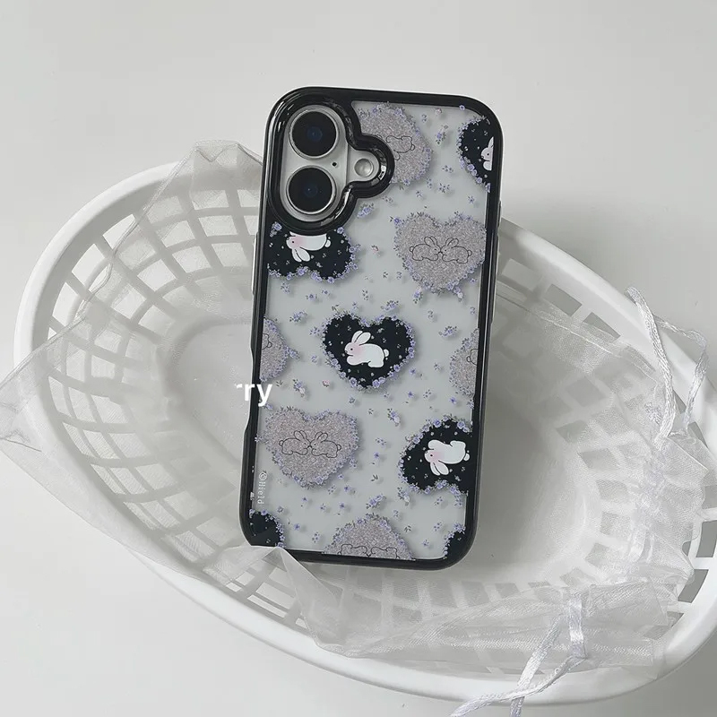 Ins Korean Retro Girl Love Rab - Phone Cases Purple ulasan dan harga