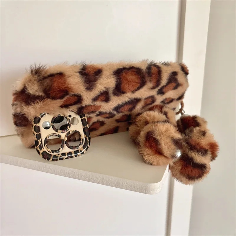 Fashion Leopard Furry Plush Le - Phone Cases For Iphone 12 Pro Max ulasan dan harga