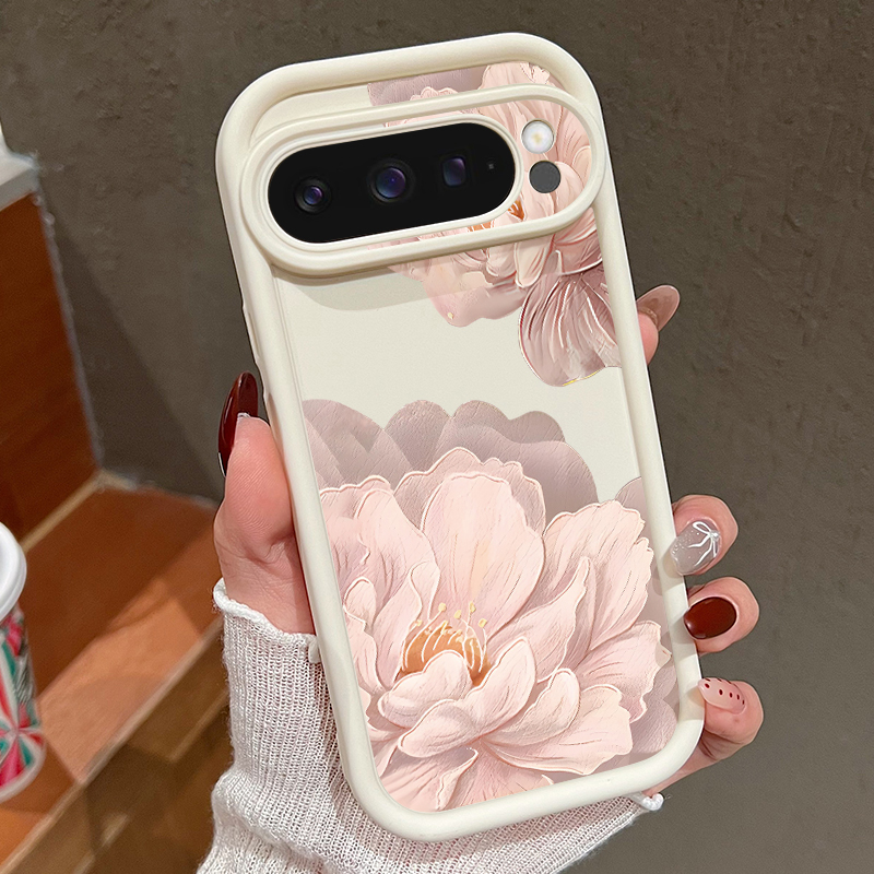 Pink Flowers Patterned Soft TP - Phone Cases Google Pixel 7 ulasan dan harga