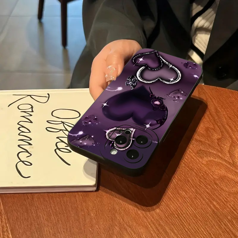 Purple Heart-Shaped Design TPU - Phone Cases Purple ulasan dan harga