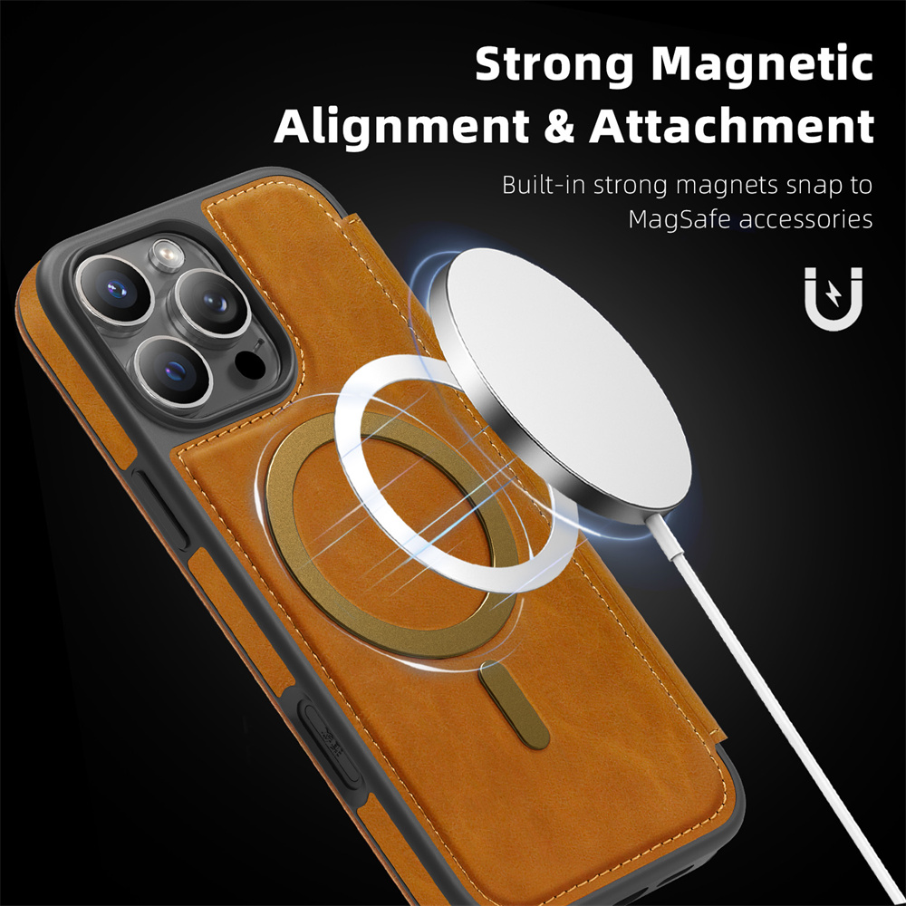 Magnetic Flip Leather Phone Ca - Card Holder Slim Case ulasan dan harga