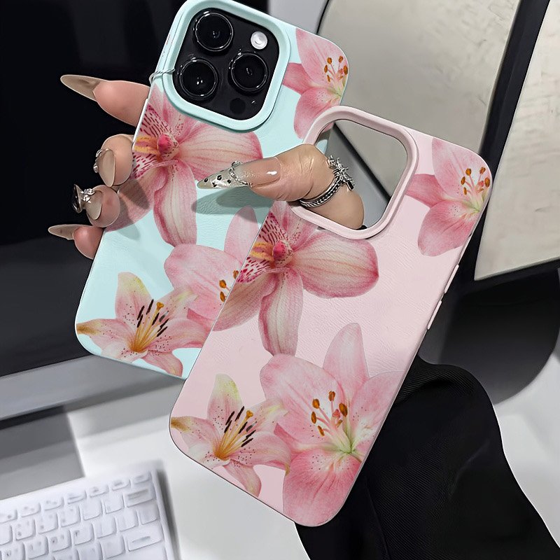 Pink Lily Lychee Texture Phone - Phone Cases Samsung S25 Fe ulasan dan harga