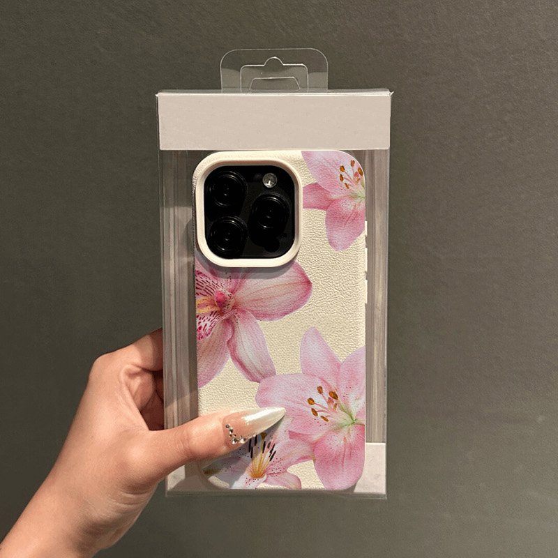 Pink Lily Lychee Texture Phone - Phone Cases Samsung S25 Fe ulasan dan harga